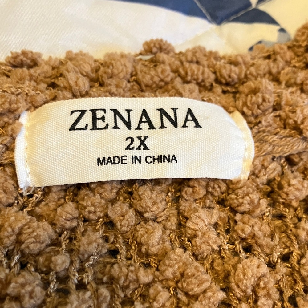 Zenana Outfitters Textured Tan Cardigan - Picture 2 of 6